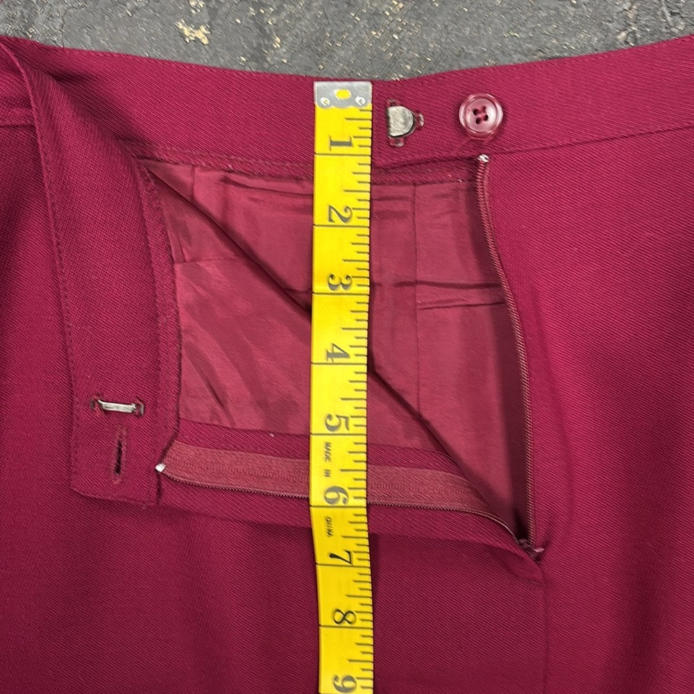 Kasper & Company Maroon Secretary Skirt (14701721) - Picture 5 of 8